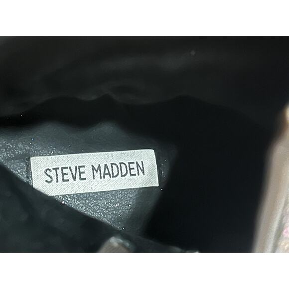 Steve Madden Boots Womens Size 11M Pink Glitter Platform Chunky Heel Disco Shoes - Picture 9 of 13